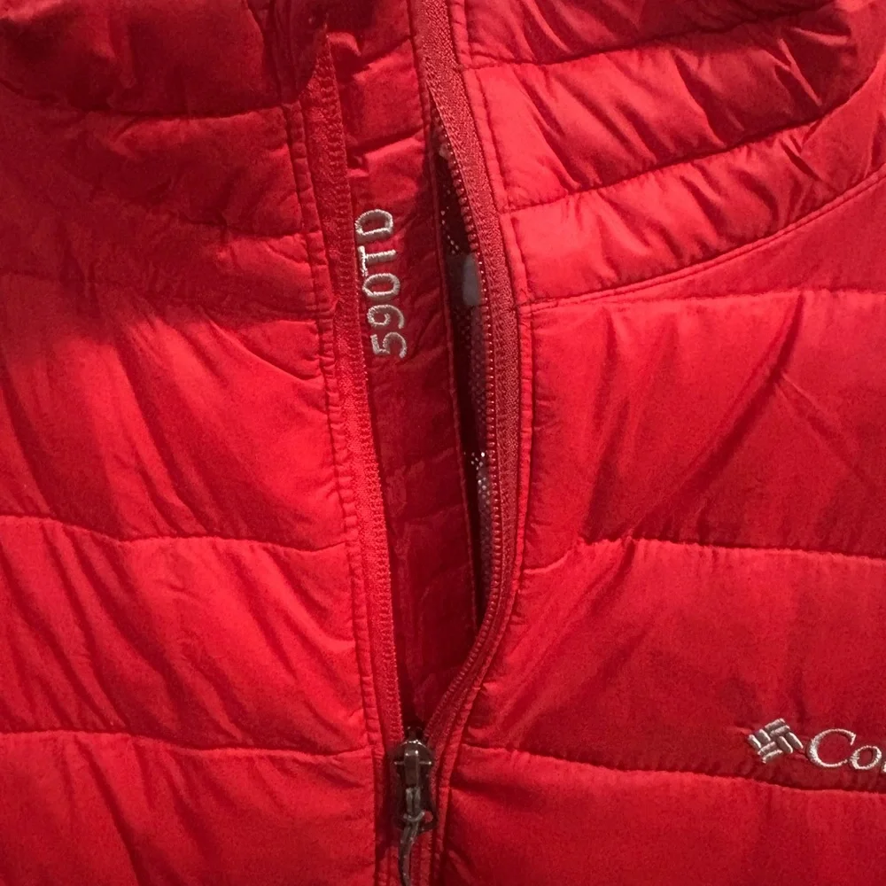 Men's Red Columbia Omni heat turbo down 590‎ packable down Jacket size 3X T